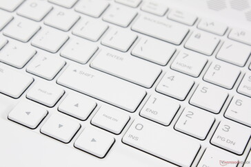 Las teclas NumPad son del mismo tamaño que las teclas QWERTY. Las teclas de flecha son aún más pequeñas