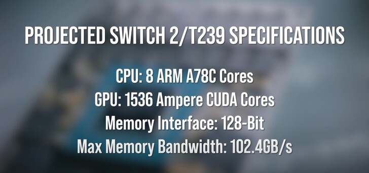 Especificaciones de Switch 2/T239. (Fuente de la imagen: Digital Foundry)