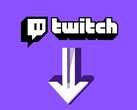 Logotipo de Twitch con flecha hacia abajo debajo (Fuente de la imagen: Twitch con ediciones)