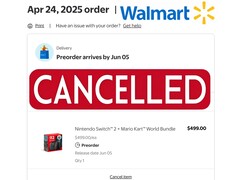Walmart canceló el pedido anticipado de Switch 2 (Fuente de la imagen: captura de pantalla, Walmart con ediciones)
