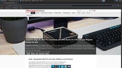 La navegación web funciona, pero el UNO Q funciona inmediatamente a plena carga (fuente de la imagen: Notebookcheck)