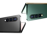 Un render de cómo podría ser el Galaxy Z Fold 3, según los materiales de marketing filtrados. (Fuente de la imagen: Meeco.kr)