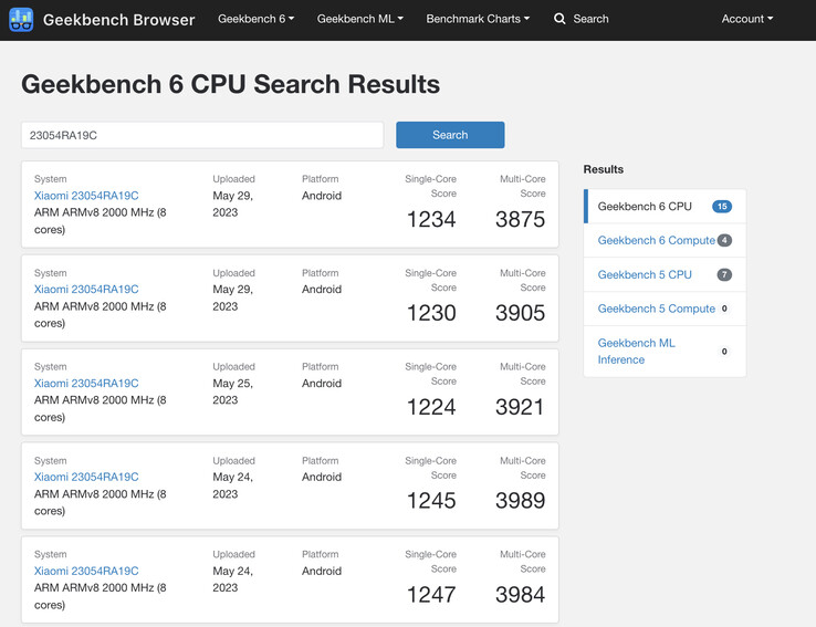 (Fuente de la imagen: Geekbench)