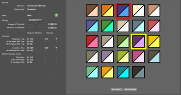 Desviaciones de color después de la calibración