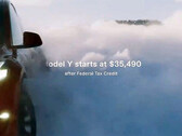 El nuevo anuncio del Modelo Y promociona la bajada de precios en invierno (imagen: Tesla/X)