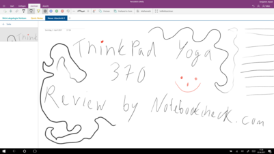 probando el digitalizador con OneNote