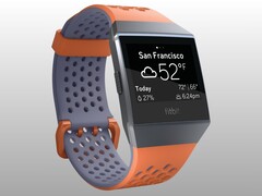 El Fitbit Ionic en azul coral y naranja ardiente (Fuente de la imagen: Fitbit)