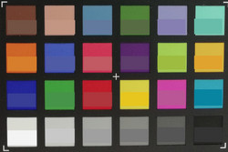 ColorChecker: el color de referencia se muestra en la mitad inferior de cada cuadro.