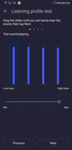 Ajuste del perfil de los auriculares