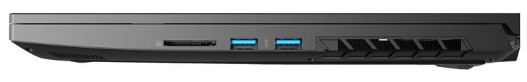 Lado derecho: Lector de tarjetas SD, 2x USB 3.2 Gen1 Tipo-A,