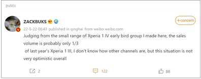 Preventa del Xperia 1 IV. (Fuente de la imagen: Weibo - traducción automática)
