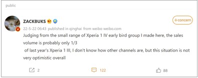 Preventa del Xperia 1 IV. (Fuente de la imagen: Weibo - traducción automática)