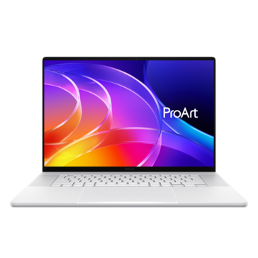 Asus ProArt P16 en color blanco, vista frontal