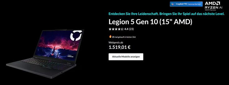 Lenovo Legion 5 15 comienza en 1.519 euros - incluye una OLED, Wi-Fi 7, USB 4 y una wecam de 5 MP