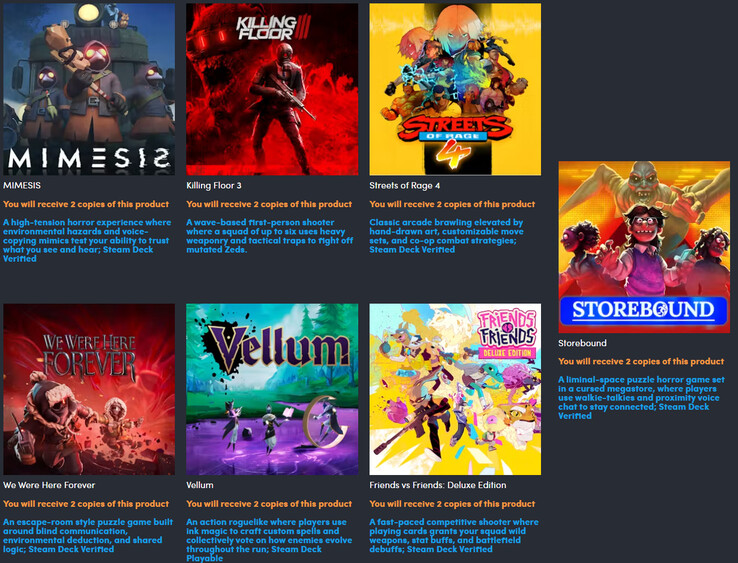 Todos los juegos incluidos en el paquete