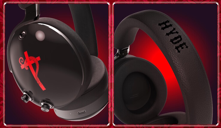 La edición especial de los auriculares WA-J1-666 cuenta con una cruz roja y una ilustración de serpiente, un embalaje de edición limitada y un ajuste de sonido realizado por Hyde. (Fuente de la imagen: Avoit)