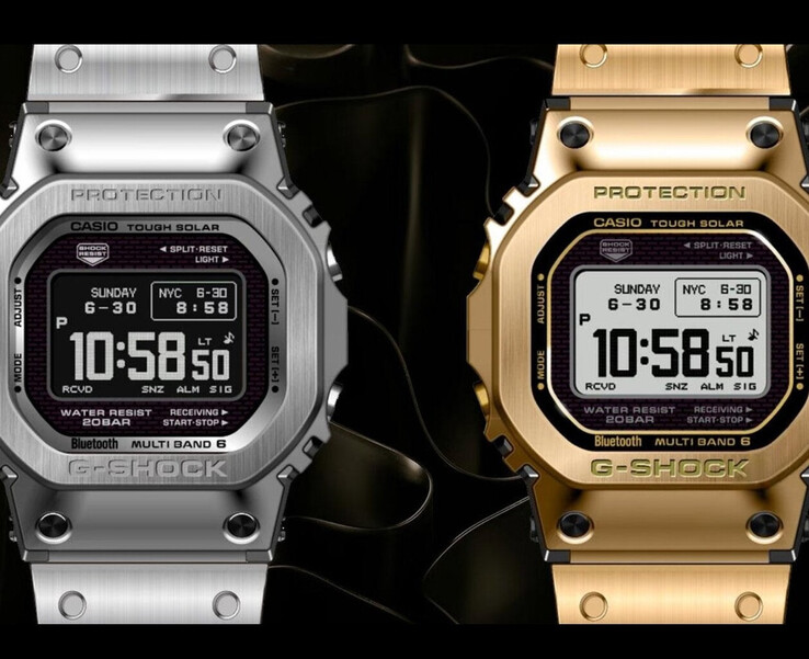 De izquierda a derecha (en la imagen): el próximo Casio GMW-BZ5000D-1 y el GMW-BZ5000GD-9. (Fuente de la imagen: Great G-Shock World)