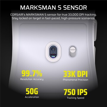 Especificaciones del sensor Corsair Sabre V2 Pro Ultralight. (Fuente de la imagen: Corsair)