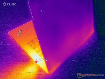 El calor se escapa por el borde derecho