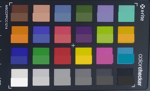 Pasaporte ColorChecker: La mitad inferior de cada área de color muestra el color de referencia