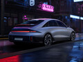 La parte trasera del Hyundai Ioniq 6, de estilo Porsche, parece un auténtico reclamo en estas imágenes recién publicadas (Imagen: Hyundai)
