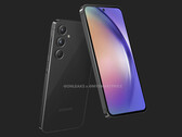 El Galaxy A55 luce un diseño que resulta familiar a otros modelos recientes de Samsung de la serie Galaxy A. (Fuente de la imagen: MySmartPrice & @OnLeaks)