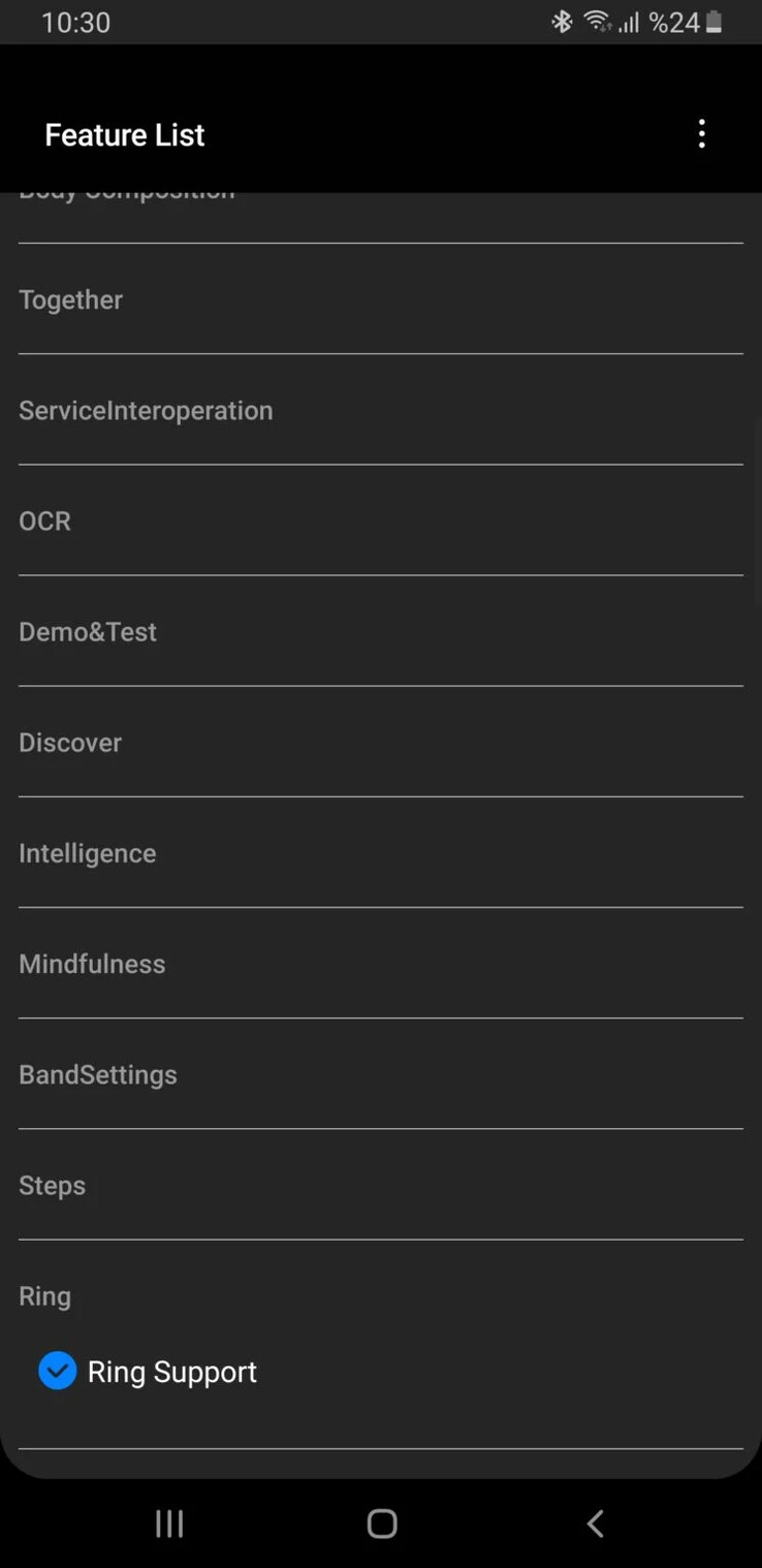 La supuesta filtración del soporte del anillo Samsung Health. (Fuente: Reddit vía SamMobile)
