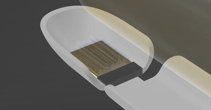 Las superficies del transductor están segmentadas para ofrecer una mayor resolución (Imagen cortesía de Sharp)