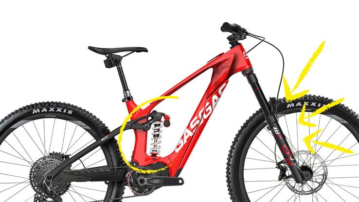 La e-bike Gasgas ECC 6 tiene suspensión diseñada con DVO. (Fuente de la imagen: Gasgas)