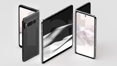 Estas imágenes filtradas de alta calidad ilustran el diseño del esperado Google Pixel Fold (Imagen: Front Page Tech)