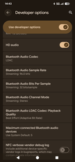 Configuración de LDAC en un teléfono Android