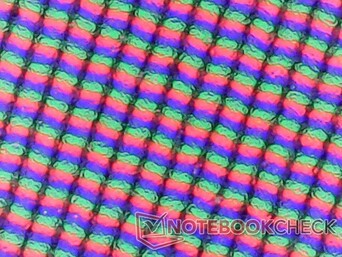 Conjunto de subpíxeles. Observe la granulosa superposición mate que oscurece la nitidez de cada píxel.