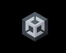 El logotipo de Unity sobre fondo negro (fuente de la imagen: Unity)