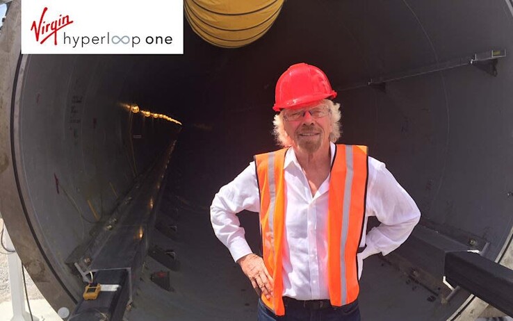 Sir Richard Branson ha invertido en Hyperloop One. Fuente de la imagen: Virgin Hyperloop