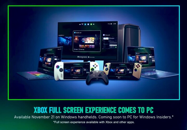 Anuncio de Xbox Full Screen Experience Windows gaming handhelds (Fuente de la imagen: captura de pantalla, Xbox YouTube)