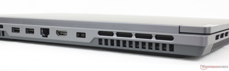 Izquierda: 2x USB-A 3.2 Gen. 2, Gigabit RJ-45, HDMI 2.1, adaptador de CA