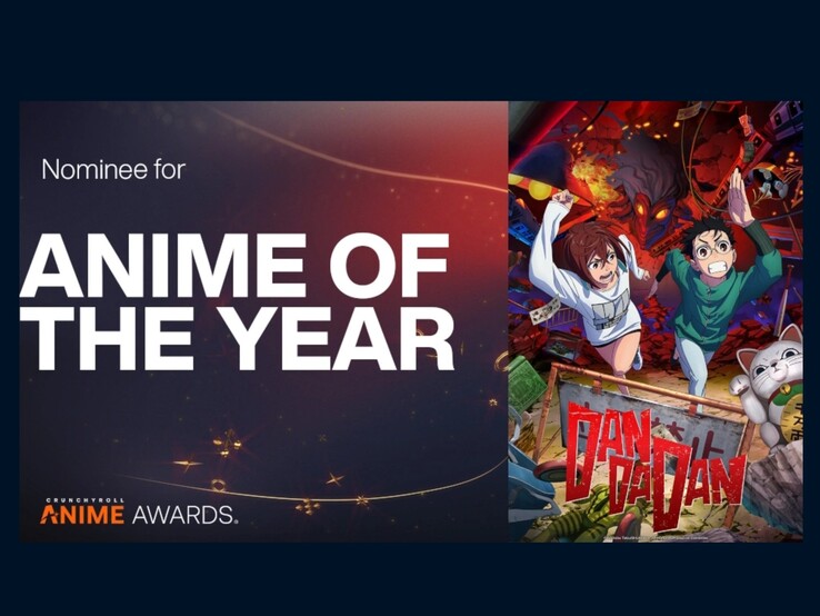 Dandadan está nominado no sólo al mejor anime del año, ¡sino también a otras 18 categorías! (Fuente de la imagen: Crunchyroll)