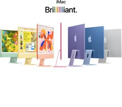 El iMac AiO está disponible en muchos colores. (Fuente de la imagen: Apple)