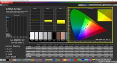 CalMAN ColorChecker (perfil: Internet, espacio de color de destino: sRGB)