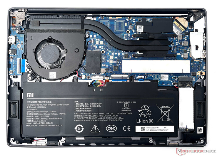 Interiores del Xiaomi Mi NoteBook Pro