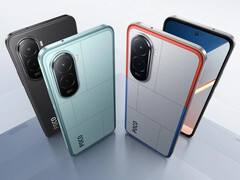 El Xiaomi Poco M7 en sus tres colores de lanzamiento. (Fuente de la imagen: Xiaomi)
