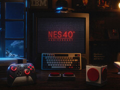 La colección 8bitDo NES 40 incluye un mando de edición limitada, el primer teclado de 68 teclas de 8BitDo y el sucesor del altavoz Retro Cube. (Fuente de la imagen: 8BitDo)