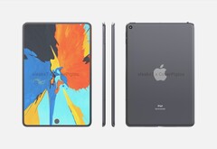 El iPad mini Pro podría parecerse al iPad mini 6, cuyos renders se filtraron en enero. (Fuente de la imagen: xleaks7 &amp;amp; Pigtou)