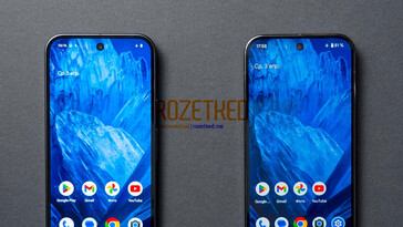 El Pixel 9 y el Pixel 9 Pro de izquierda a derecha. (Fuente de la imagen: Rozetked)