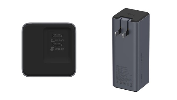 El Lenovo Hybrid 2 en 1 Power Bank 140W (10,2K) funciona también como cargador de pared.