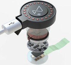 Implante cerebral Neuralink con cargador, modelo 3D (Fuente: CGTrader)