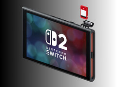 Nintendo Switch 2 fotografiada con la tarjeta llave (Fuente de la imagen: Nintendo of America con modificaciones)