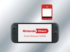 Tarjeta Game-Key de Switch 2 mostrada sobre la consola (Fuente de la imagen: Nintendo of America con ediciones)