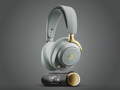 SteelSeries Arctis Nova Elite en colorway Sage &amp;amp; Gold con el GameHub. (Fuente de la imagen: SteelSeries)