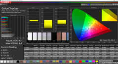 CalMAN ColorChecker (espacio de color objetivo P3)